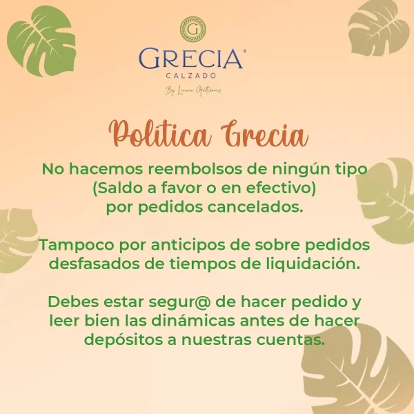 POLITICAS DE COMPRA Y PRODUCTOS GRECIA
