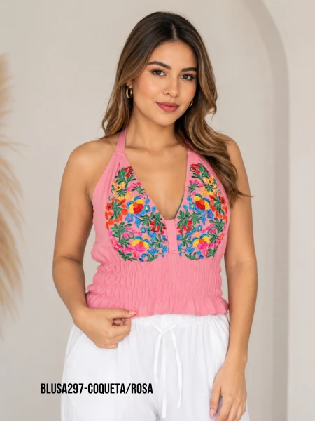 BLUSA297-COQUETA/ROSA