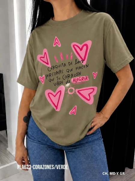 PLA623-CORAZONES/VERDE