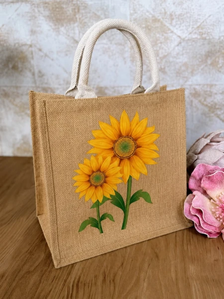 BOLSO-046 2GIRASOLES/YUTE