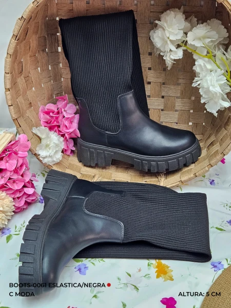 BOOTS-0061 ESLASTICA/NEGRA