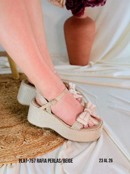 PLAT-757 RAFIA PERLAS/BEIGE