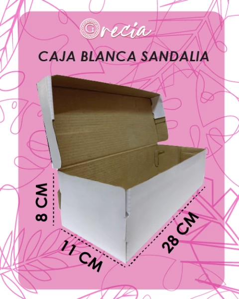 CAJA BLANCA SANDALIA 28*11*8
