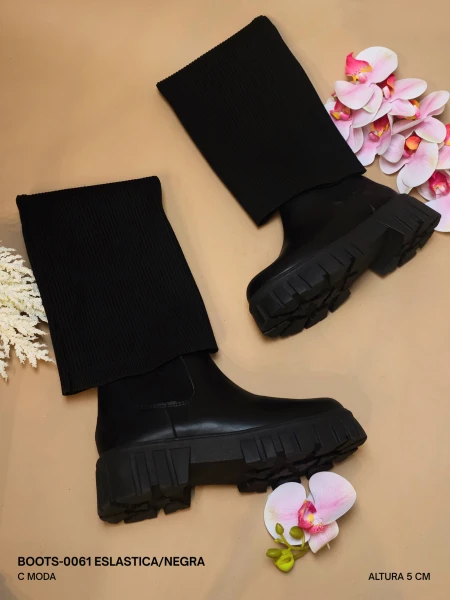 BOOTS-0061 ESLASTICA/NEGRA
