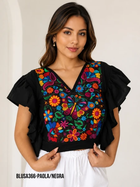 BLUSA366-PAOLA/NEGRA