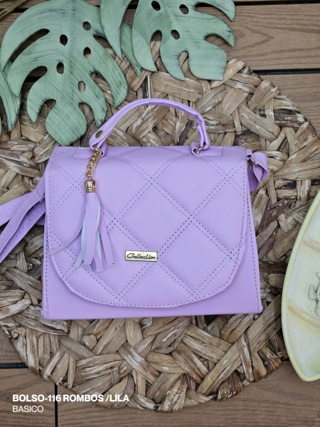 BOLSO-116 ROMBOS /LILA