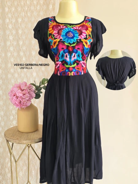 VES102-GERBERA/NEGRO