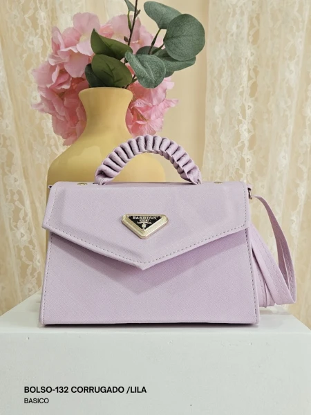 BOLSO-132 CORRUGADO /LILA