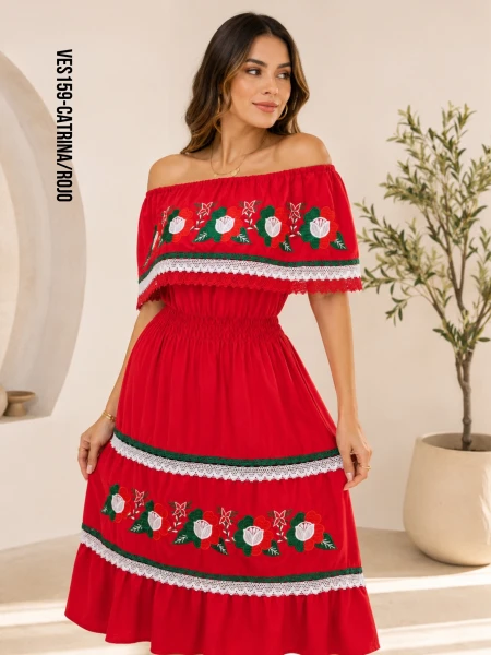 VES159-CATRINA/ROJO