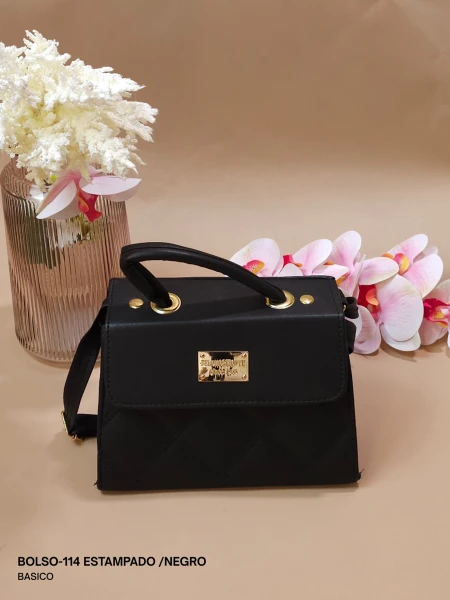 BOLSO-114 ESTAMPADO /NEGRO