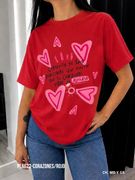 PLA622-CORAZONES/ROJO