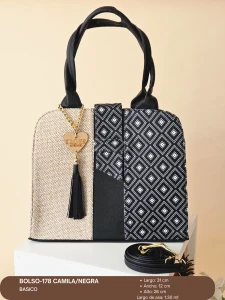 BOLSO-178 CAMILA/NEGRA