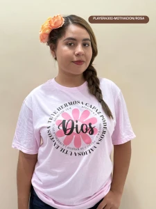 PLAYERA302-MOTIVACION/ROSA