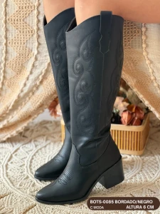 BOTS-0085 BORDADO/NEGRO