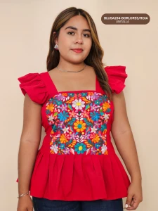 BLUSA294-BORLORES/ROJA