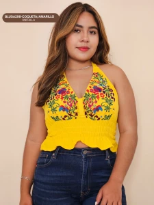 BLUSA298-COQUETA/AMARILLO