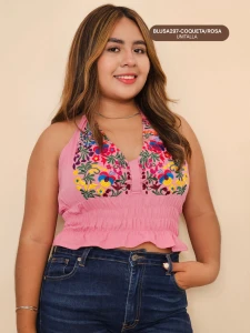 BLUSA297-COQUETA/ROSA
