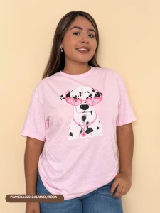 PLAYERA329-DALMATA/ROSA