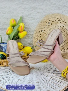 ZAP-046 TIRAS BRILLO/CAFE